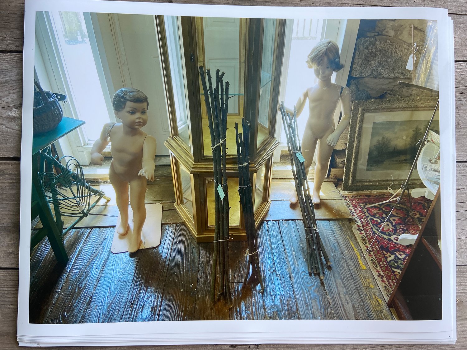 Chris Moore;Two Mannequins, Franklin NY 16x20 photograph.
